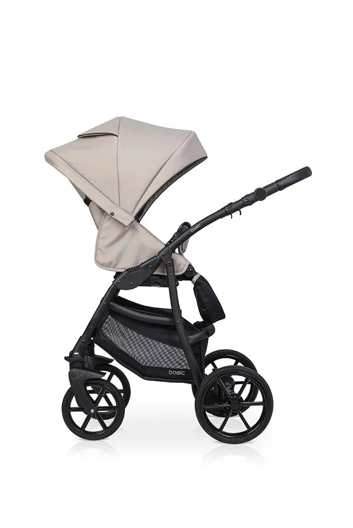 Cochecito 3 en 1 RIKO BASIC color Cappuccino lateral izquierdo