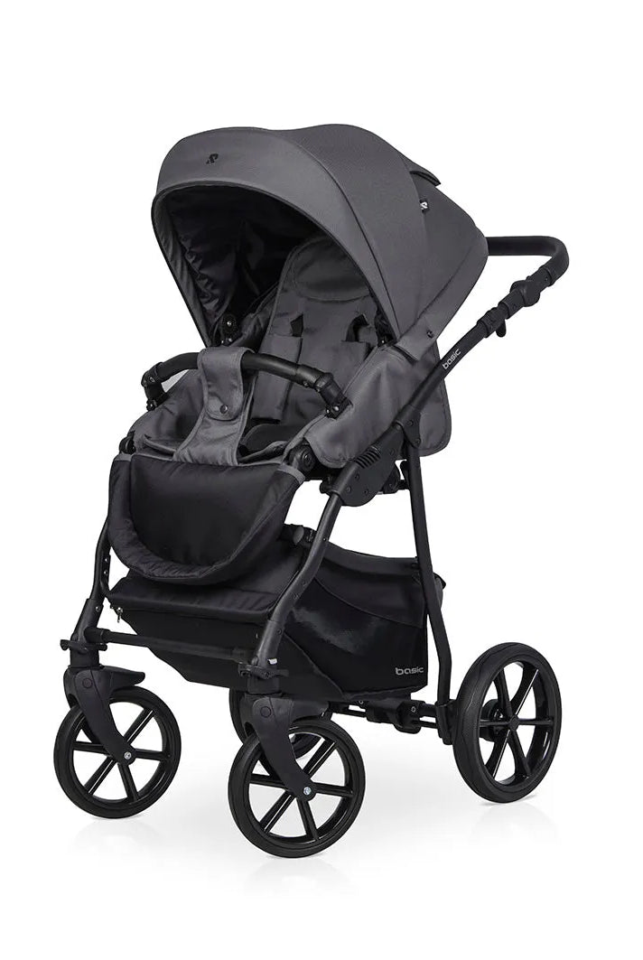 Cochecito 3 en 1 RIKO BASIC color Negro frontal