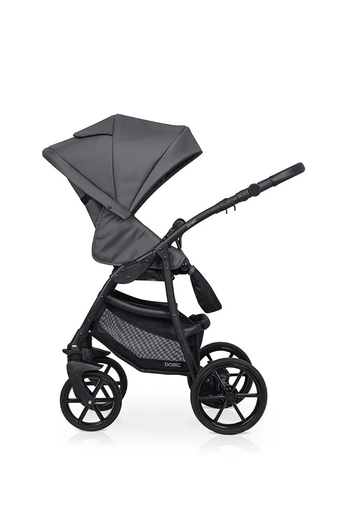 Cochecito 3 en 1 RIKO BASIC color Negro lateral derecho