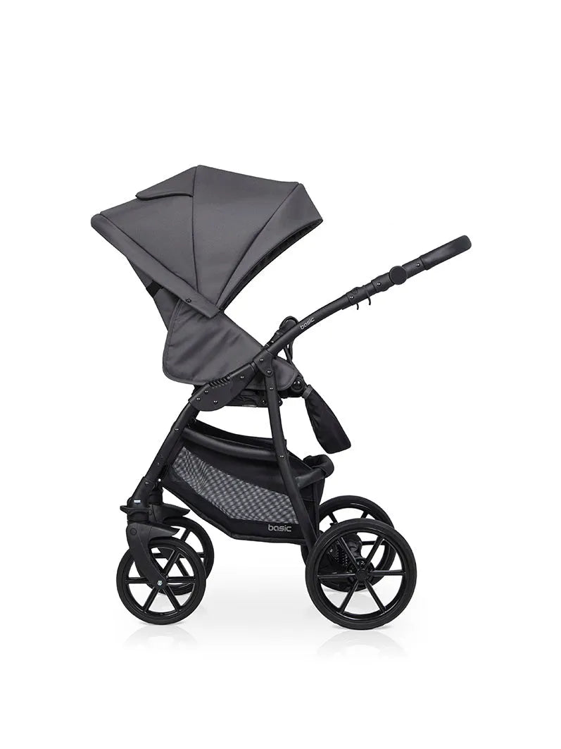Cochecito 3 en 1 RIKO BASIC color Negro lateral derecho