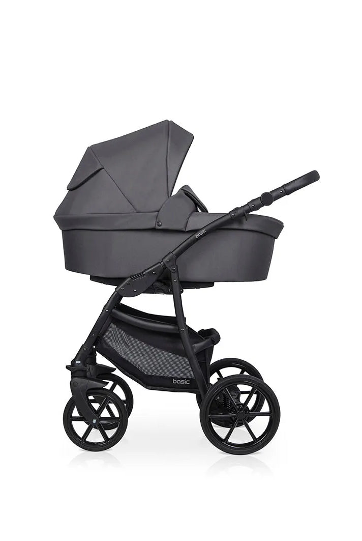 Cochecito 3 en 1 RIKO BASIC color Negro lateral izquierdo