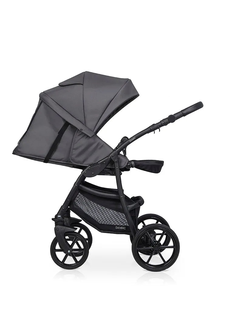 Cochecito 3 en 1 RIKO BASIC color Negro ruedas