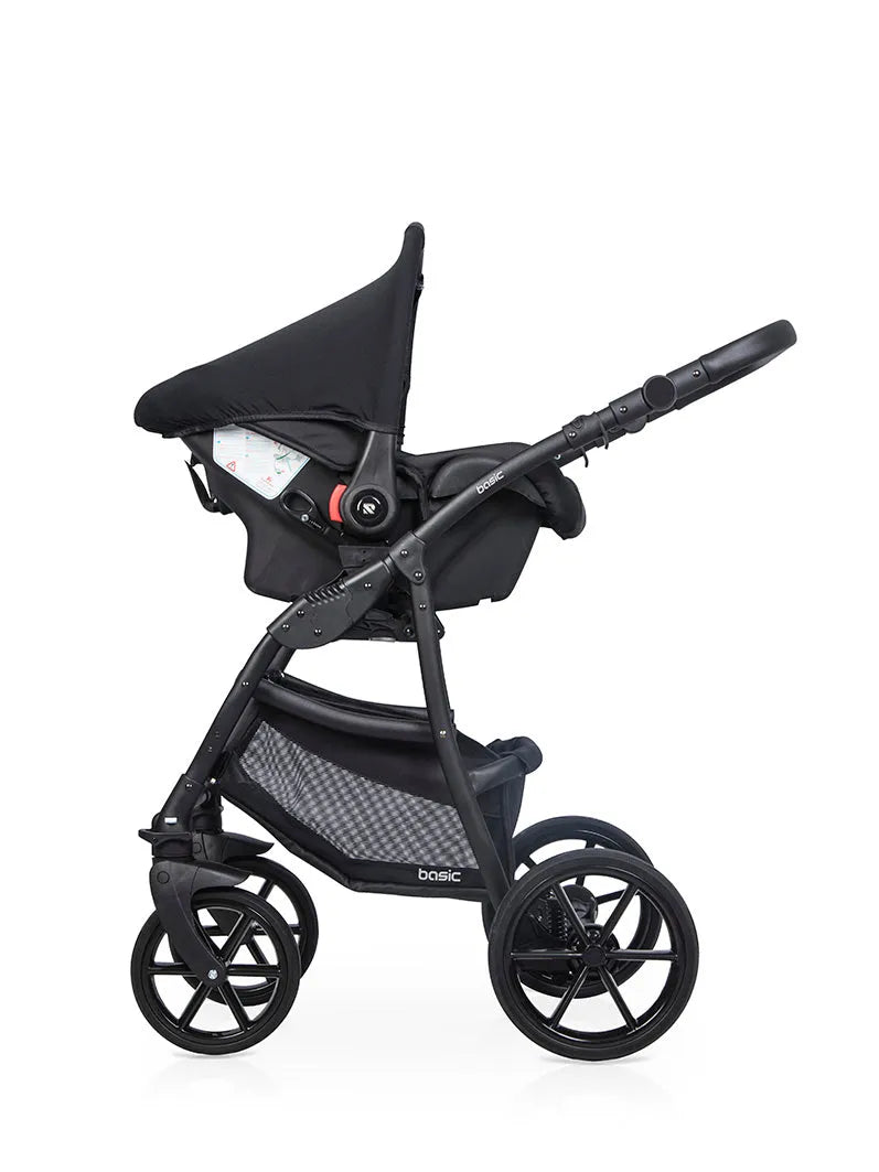 Cochecito 3 en 1 RIKO BASIC color Negro silla coche
