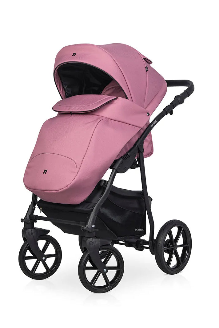 Cochecito 3 en 1 RIKO BASIC color rosado proteccion
