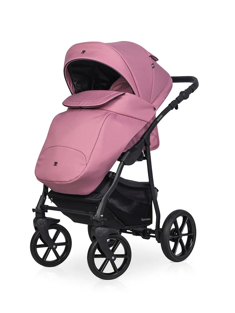 Cochecito 3 en 1 RIKO BASIC color rosado proteccion
