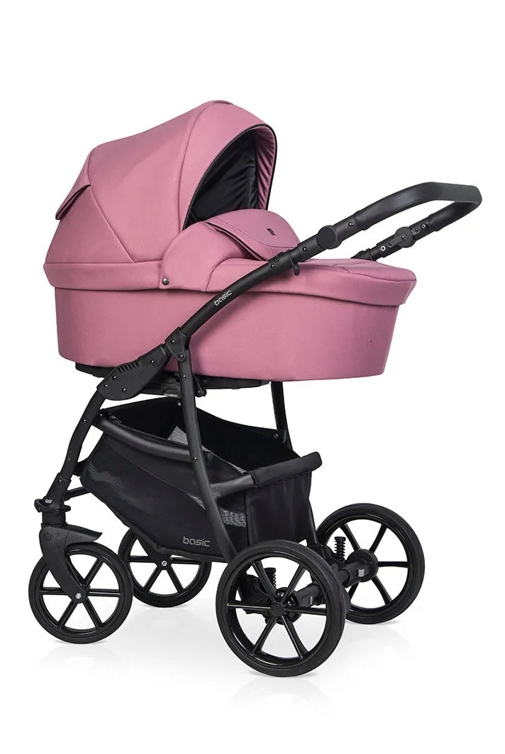 Cochecito 3 en 1 RIKO BASIC color rosado