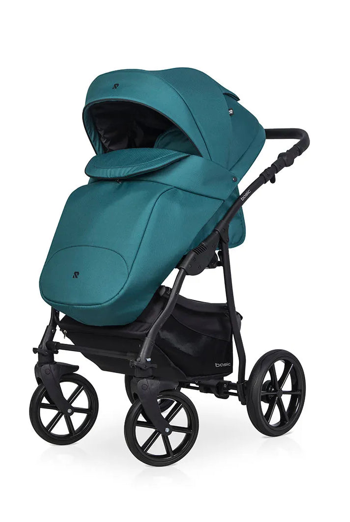 Cochecito 3 en 1 RIKO BASIC color Verde Bolsa de dormir