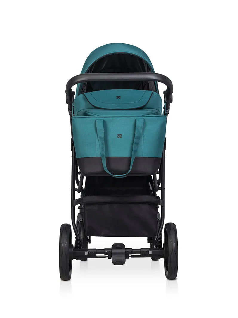 Cochecito 3 en 1 RIKO BASIC color Verde Bolsa Shopping