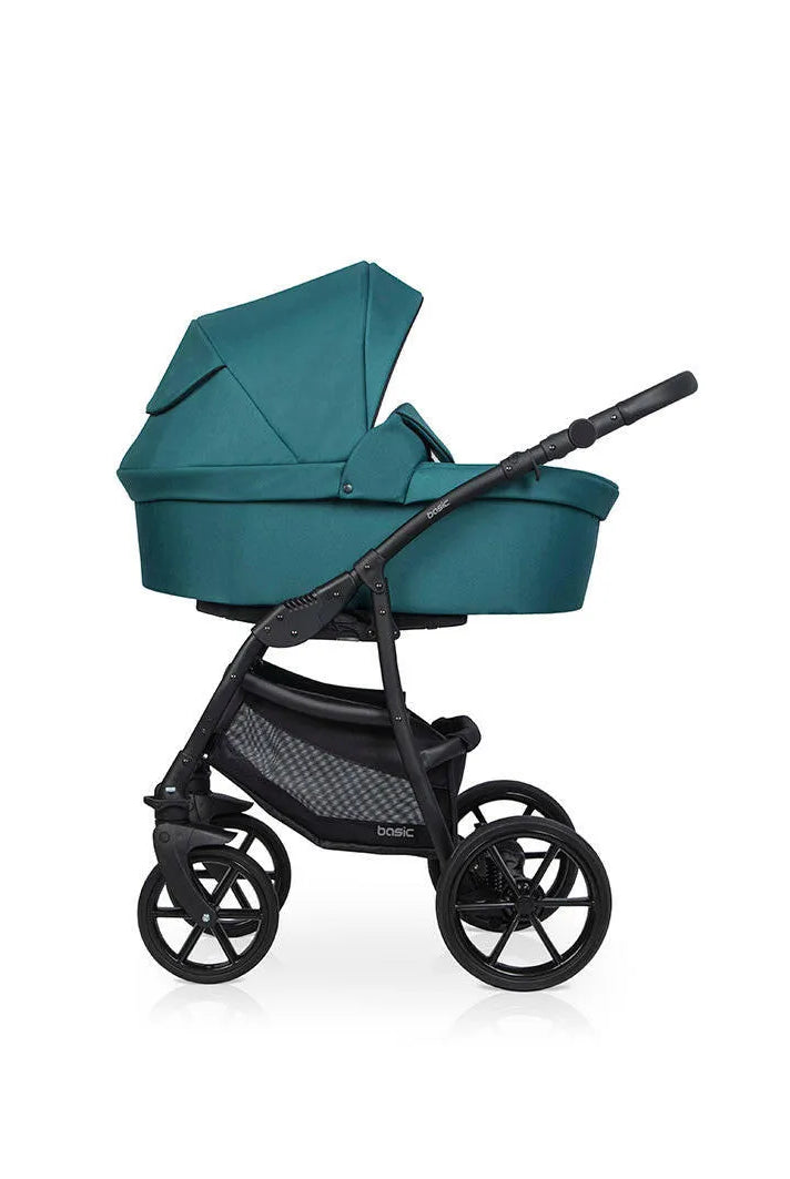Cochecito 3 en 1 RIKO BASIC color Verde lateral izquierda