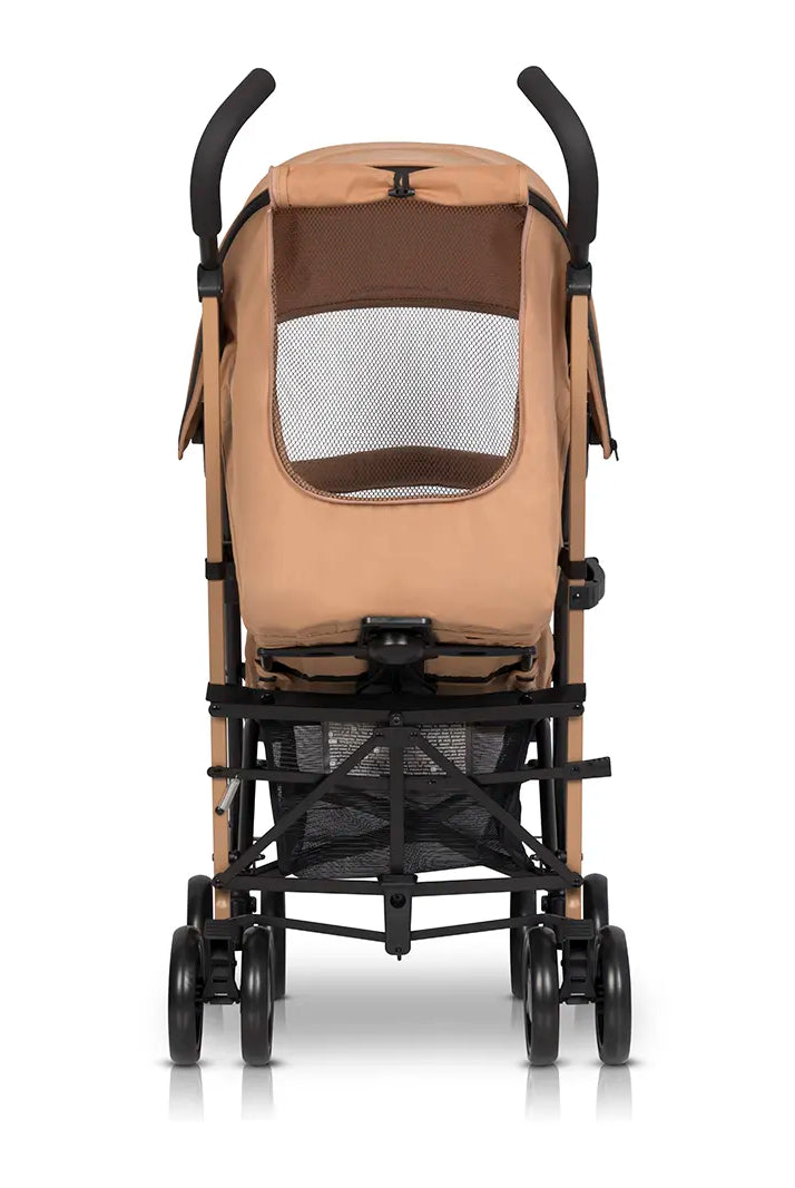 Detalle ruedas amortiguadas EZZO Euro Cart Camel carrito de paseo