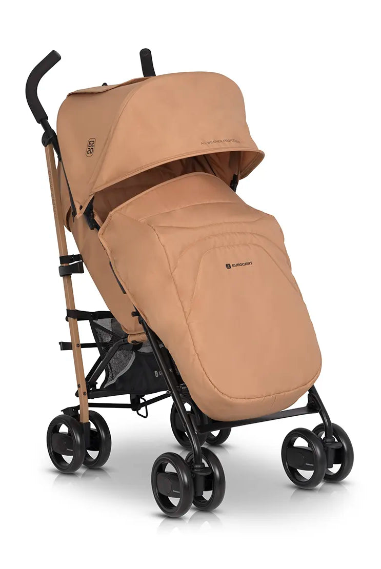 Silla de paseo ligera EZZO Euro Cart Camel vista lateral paraguas