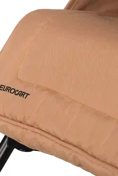 Vista lateral plegada silla de paseo EZZO Euro Cart Camel paraguas