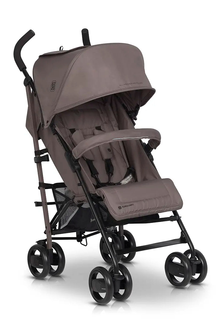 Silla de paseo EZZO Euro Cart Taupe vista frontal carrito marrón