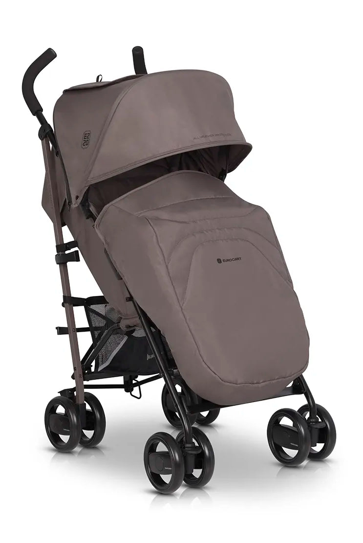 Carrito de bebé EZZO Euro Cart Taupe vista lateral color marron