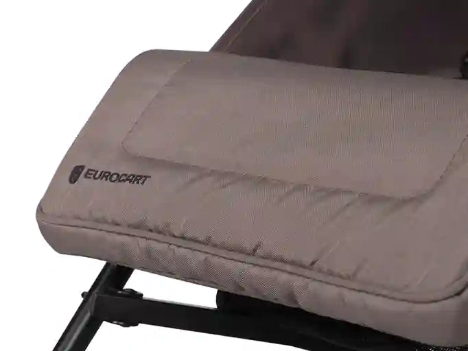 Vista lateral silla de paseo EZZO Euro Cart Taupe plegada