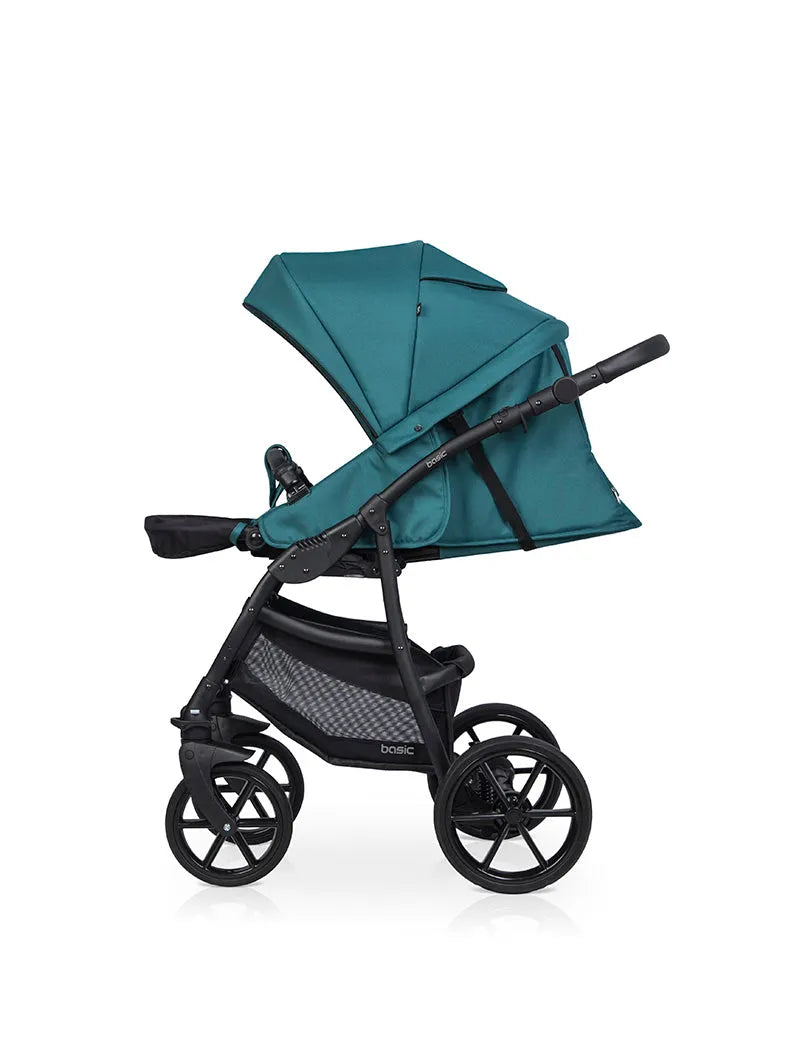 Cochecito 3 en 1 RIKO BASIC color Verde  silla de paseo