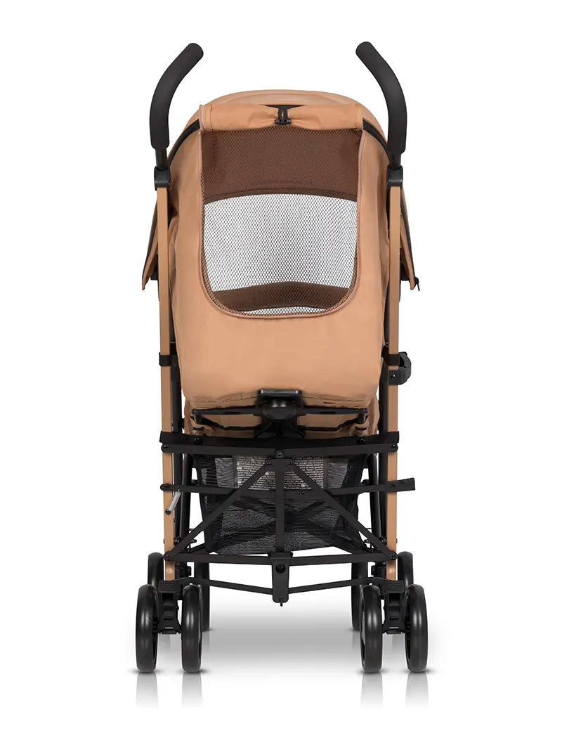 Detalle ruedas amortiguadas EZZO Euro Cart Camel carrito de paseo