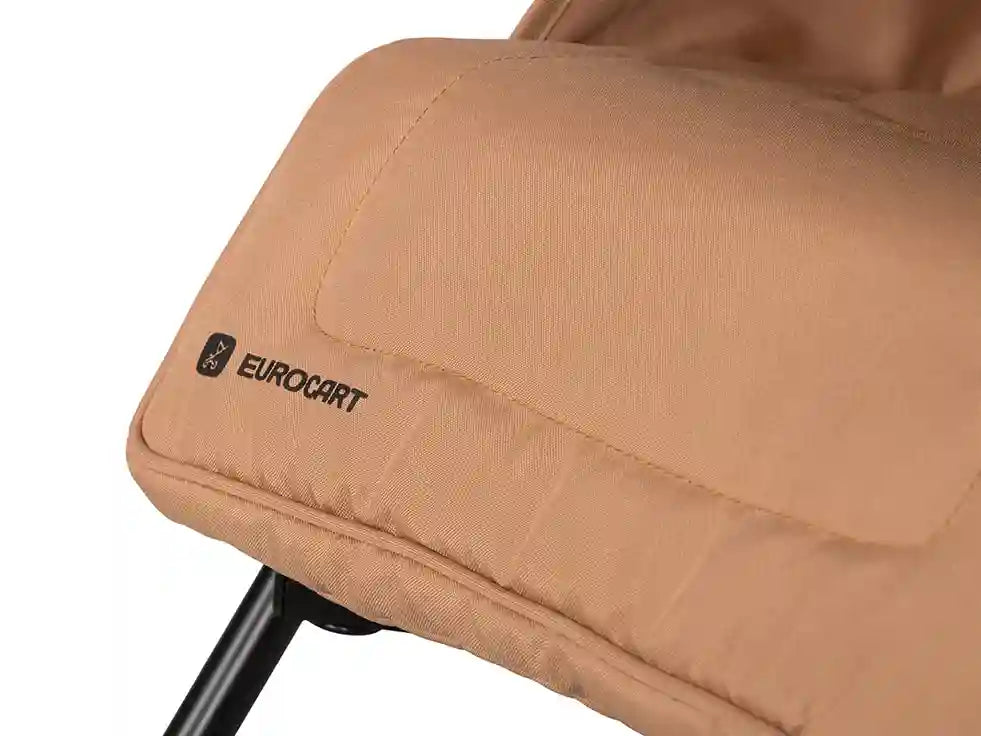 Vista lateral plegada silla de paseo EZZO Euro Cart Camel paraguas