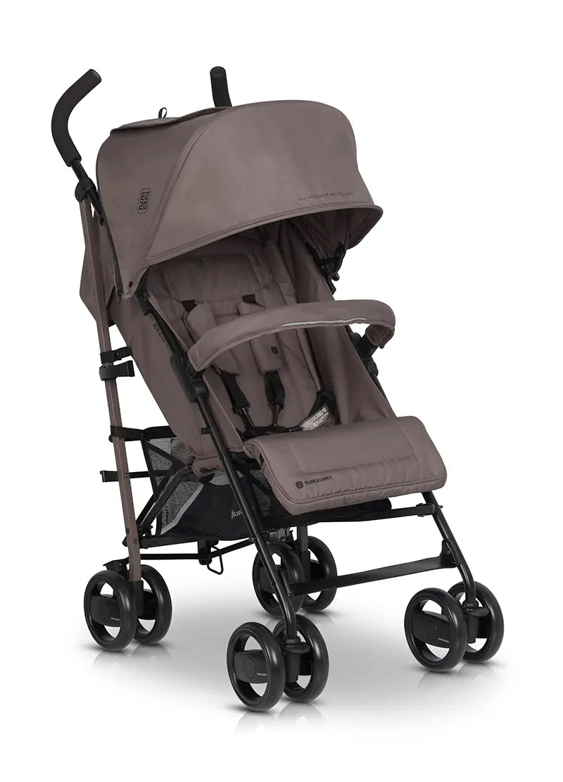 Silla de paseo EZZO Euro Cart Taupe vista frontal carrito marrón