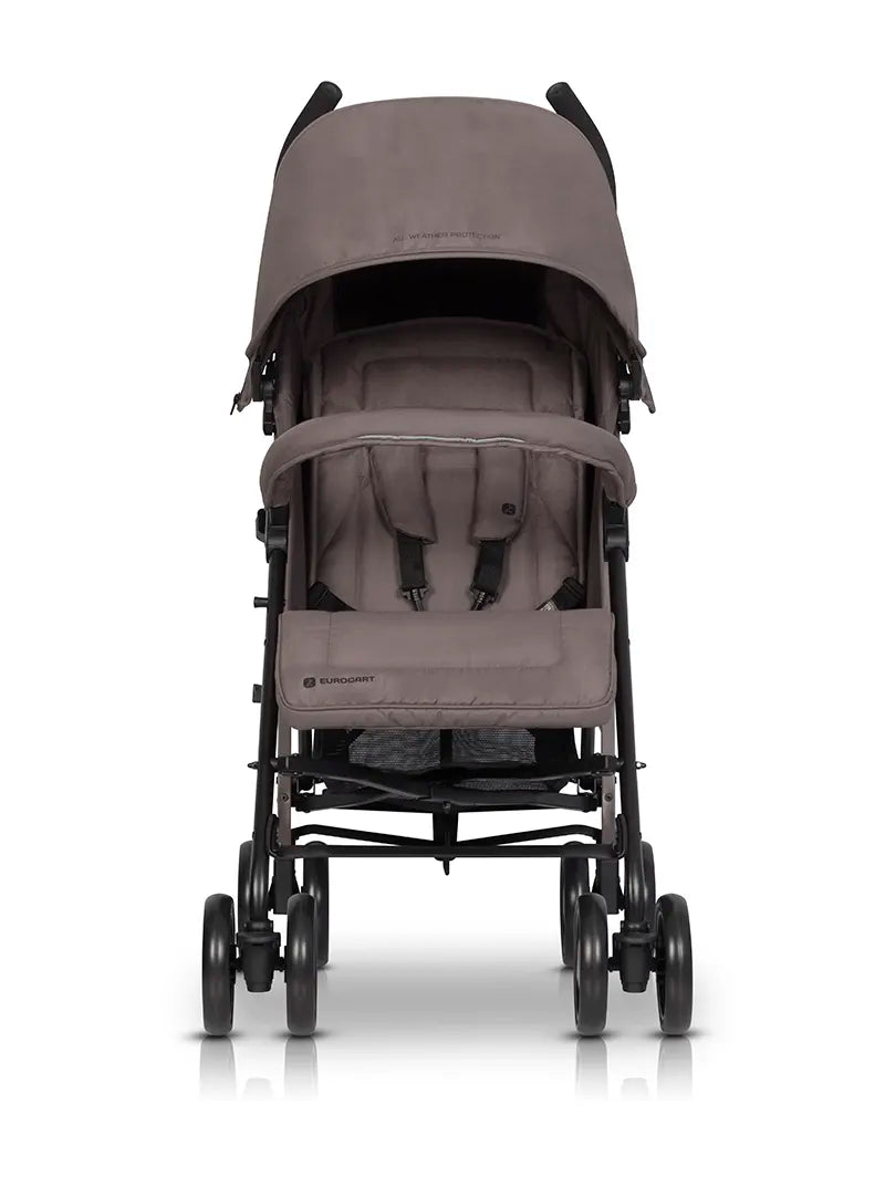 Silla de paseo ligera EZZO Euro Cart Taupe vista trasera
